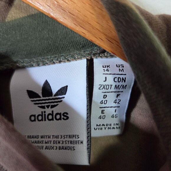 EUC ADIDAS MOCK NECK CAMO BODYCON T SHIRT DRESS SIZE M - Picture 11 of 15